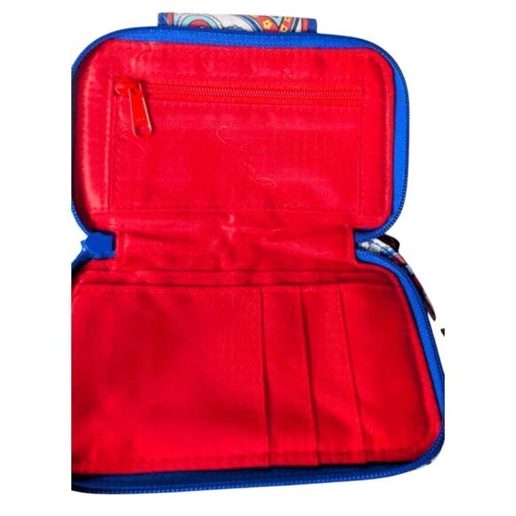 VERA BRADLEY Snap/Zip Around Wallet Wristlet In Marina Paisley - Picture 6 of 6